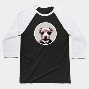 Kawaii Halloween Pitbull Puppy Skeleton Costume Baseball T-Shirt
